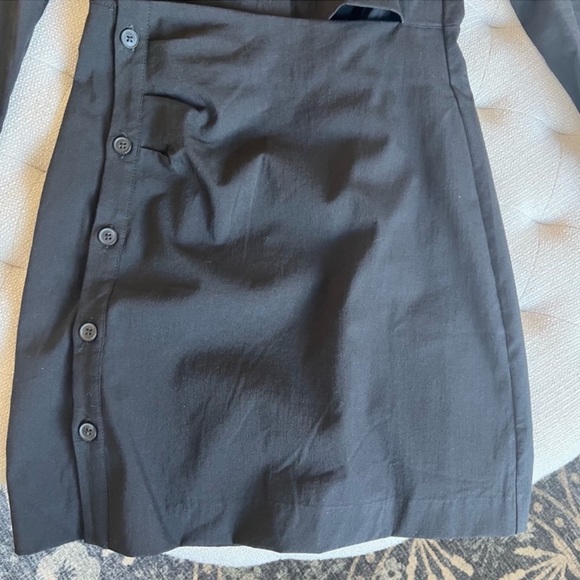 Mango MNG - NWOT black cutout button front mini shirt dress - Picture 13 of 13